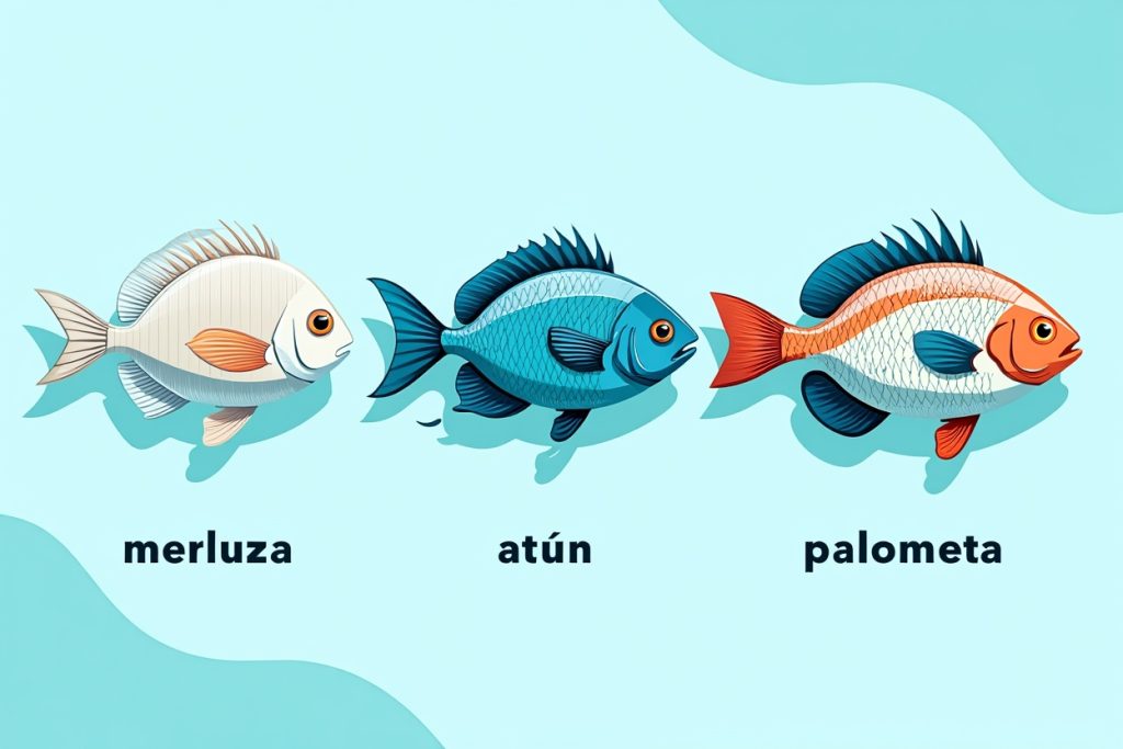 Comparativa pescado azul, blanco y semigraso.