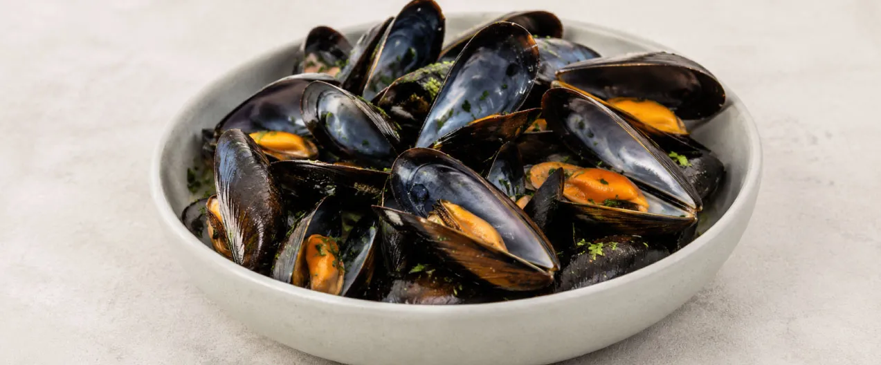 Mejillones cocidos para hostelería
