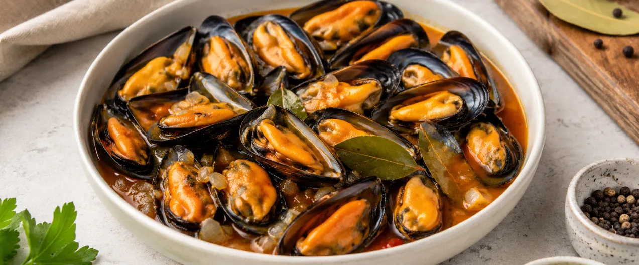Mejillones en escabeche para hostelería