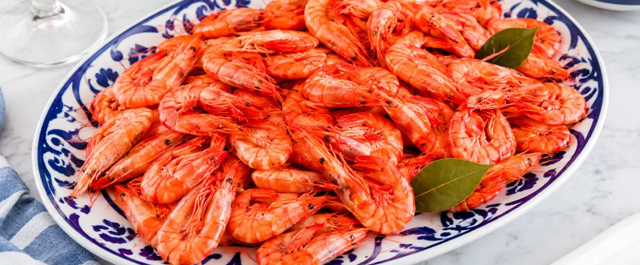 Camarones cocidos para hostelería